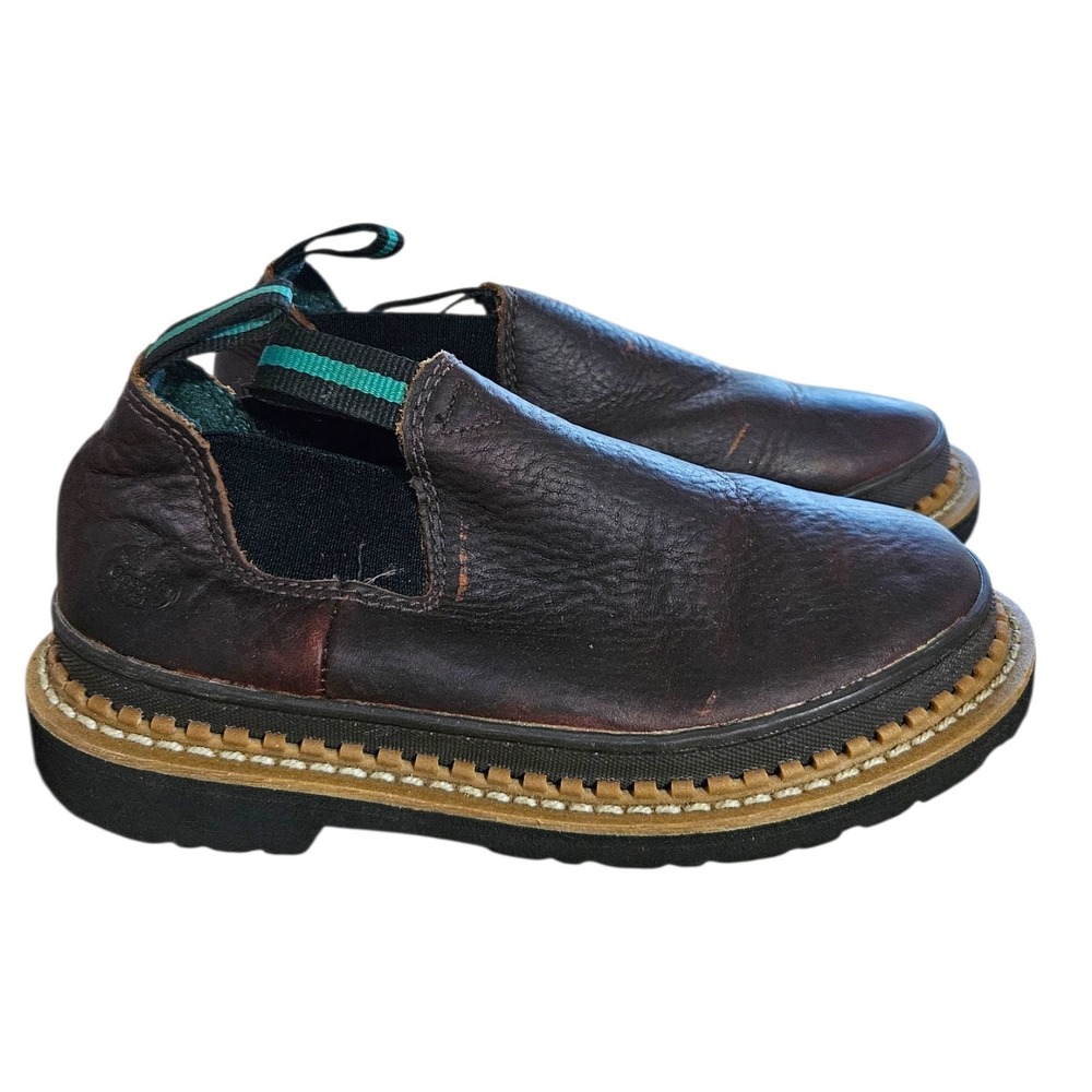 Georgia Boot Kids Boys Brown Leather Little Giant Romeo Slip On Shoes SIZE US 3 - Picture 3 of 6